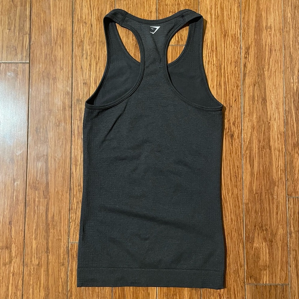 Gymshark Tight Fit Tank in Charcoal Gray, Size XS - Picture 2 of 2